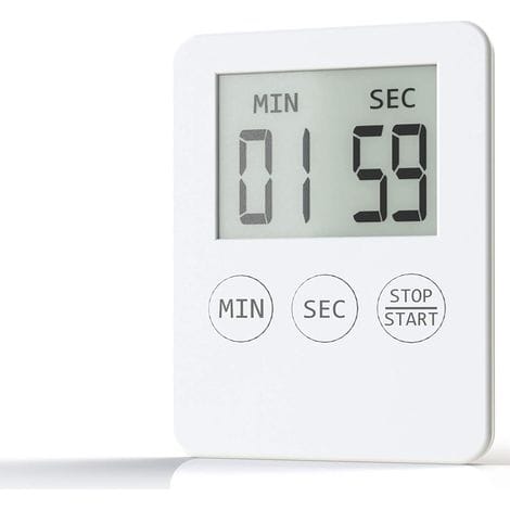 Ultradünner Digitaler Küchentimer Mit Alarm Und Magnetischer Rückseite Zum Kochen, Backen, Für Sport, Nickerchen Und Bürospiele (weiß)