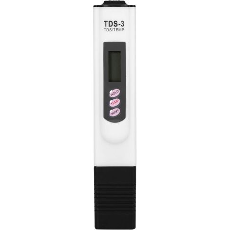 Digitaler Wasserqualitätsprüfstift Mit Lcd-display, Misst Tds 0–9999 Ppm Und Temperatur, Integrierter Filter, Weiß