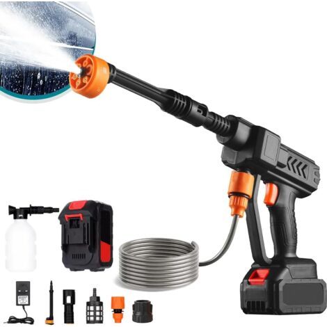 48v 600w Hochdruckreiniger, Vielseitige, Tragbare Wasserpistole Mit 6-in-1 Multifunktionsdüse, 3,6 L/min Durchflussrate, Für Auto, Zaun, Terrasse Und Fenster
