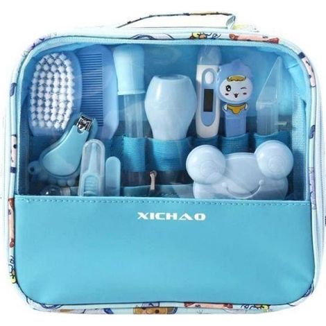 Babypflege-set – 13-teilig Mit Aufbewahrungstasche (24 X 21 X 4,5 Cm) – Für Neugeborene Und Kinder Ab 1 Monat