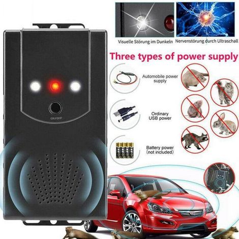 Ultraschall-marderabwehrgerät – Anti-marder – Für Auto, Garage, Zuhause – 25 Khz – Netzteil (steckernetzteil) – 1 Stück