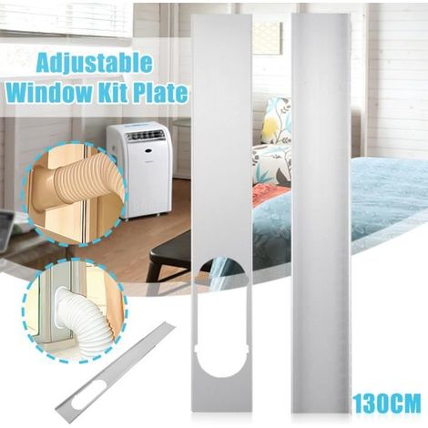 Schiebefenster-führungsschiene – 130 Cm – Geeignet Für Mobile Klimageräte – Weiß