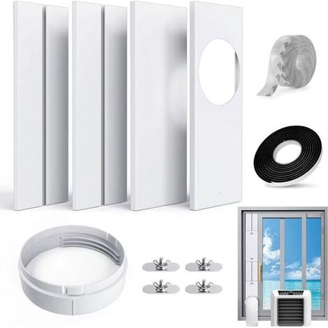 Universelles Set Für Mobile Klimaanlagen Mit Schiebefenster, 150-mm-abluftschlauchanschluss, Verstellbare Pvc-dichtung
