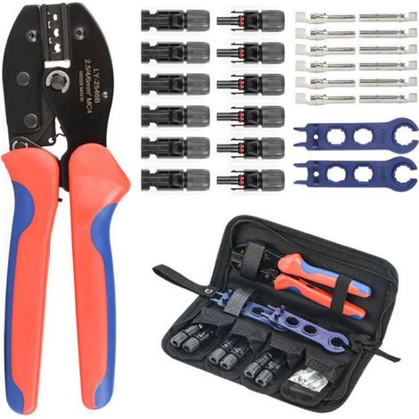 Photovoltaik-crimpset – 28-teilig – Mc4-stecker – Bedienungsanleitung – Robustes Und Langlebiges Stahlmaterial – Länge: 220 Mm