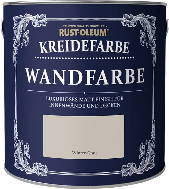 Rust-Oleum Kreidefarbe Wandfarbe 2,5 L winter-grau Kreidefarbe