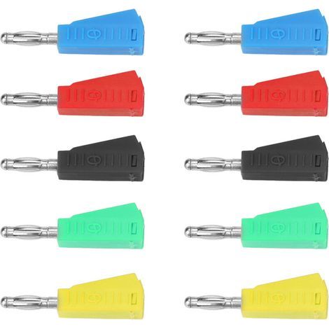 Stapelbare, Vernickelte Bananenstecker Für Lautsprecher – Ideal Für Klassenzimmer, Labore Oder Industrielle Anwendungen – 10er-packung