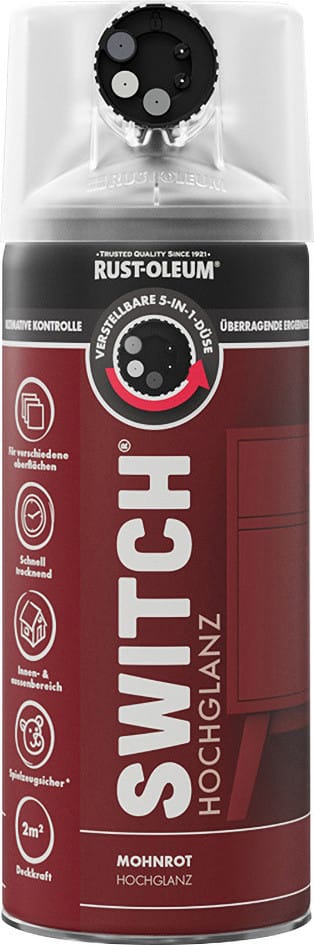 Rust-Oleum Sprühlack Switch 400 ml mohnrot hochglanz Lackspray