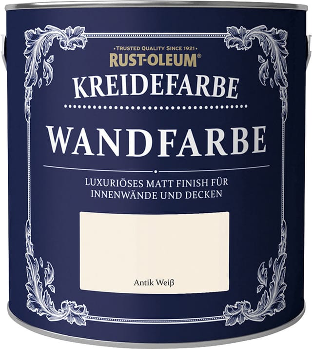 Rust-Oleum Kreidefarbe Wandfarbe 2,5 L antik weiß Kreidefarbe