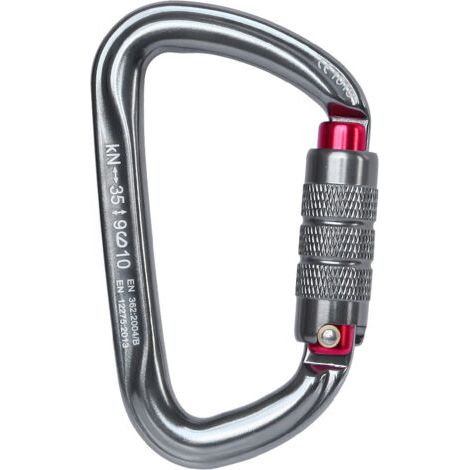D-förmige Kletterkarabiner Aus Metall Mit Automatischem Verriegelungsschlüsselring Für Camping, Angeln, Wandern Und Reisen