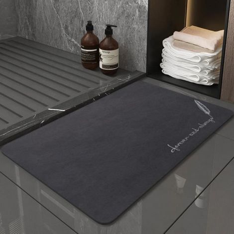 Badematte – Aus Diatomit – Rutschfest, Schnelltrocknend – Für Bad, Küche Und Wohnzimmer – 50 X 80 Cm
