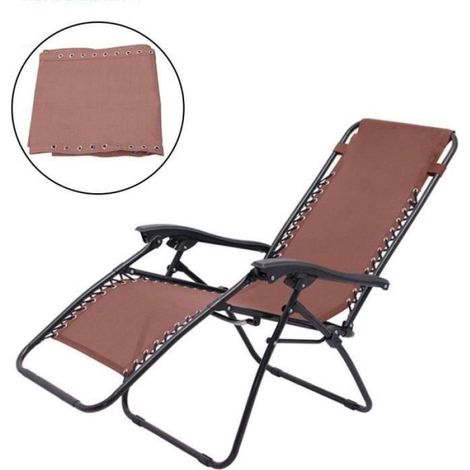 Ersatzbezug – Liegestuhl/gartenliege/sonnenliege – Hochbeetkissen – 160 X 43 Cm – Braun