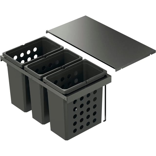 Vauth-Sagel VS WASH Flex Pro Einbau Wäschesammler KB 800mm lava - 1x21 L + 2x28 L Wäscheauszug