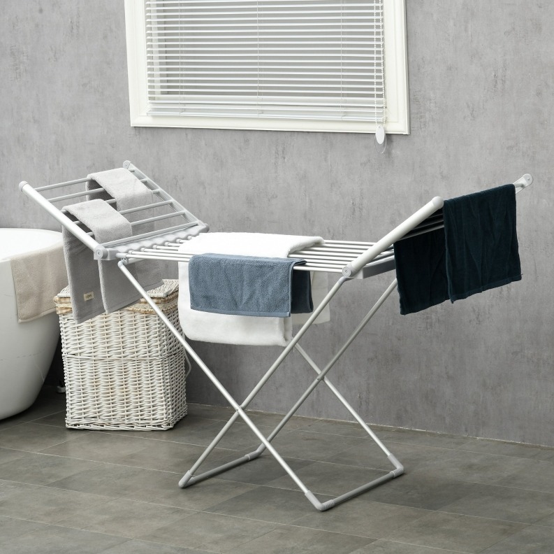 Faltbarer Beheizter Wäscheständer 144 X 53 X 91 Cm, 230 W, Silber Havrya