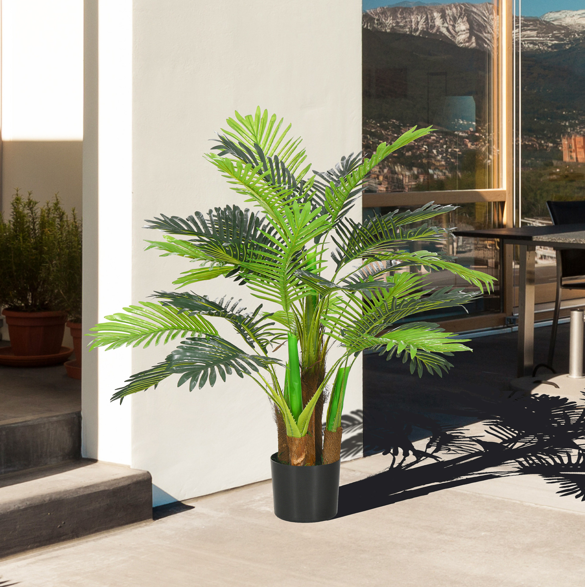 Künstliche Palme 100 Cm, 27 Zweige, Grün Havrya