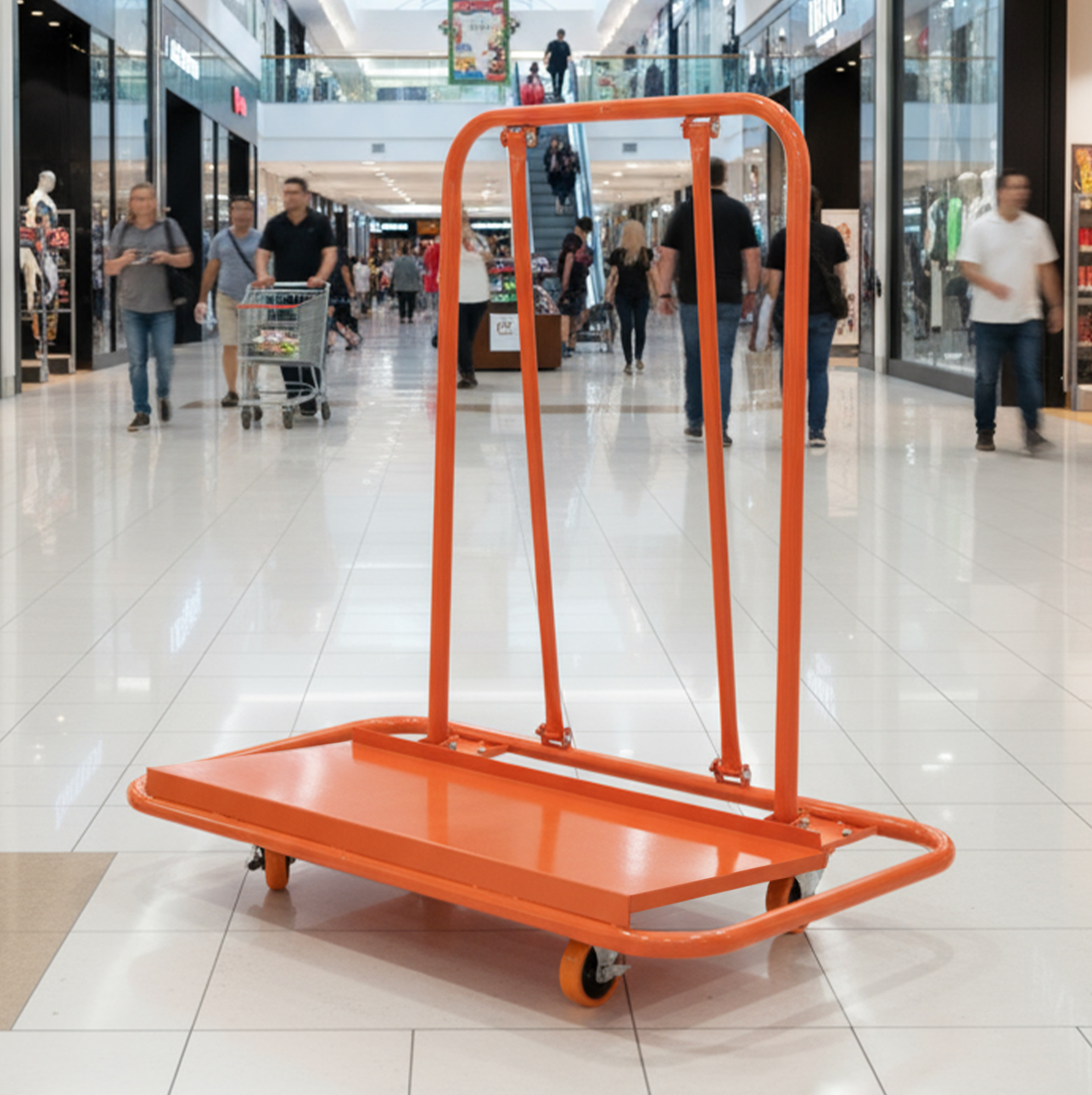 Plattentransportwagen Für Gipskartonplatten, 1000 Kg, Stahl, Mit Rädern, Orange Havrya