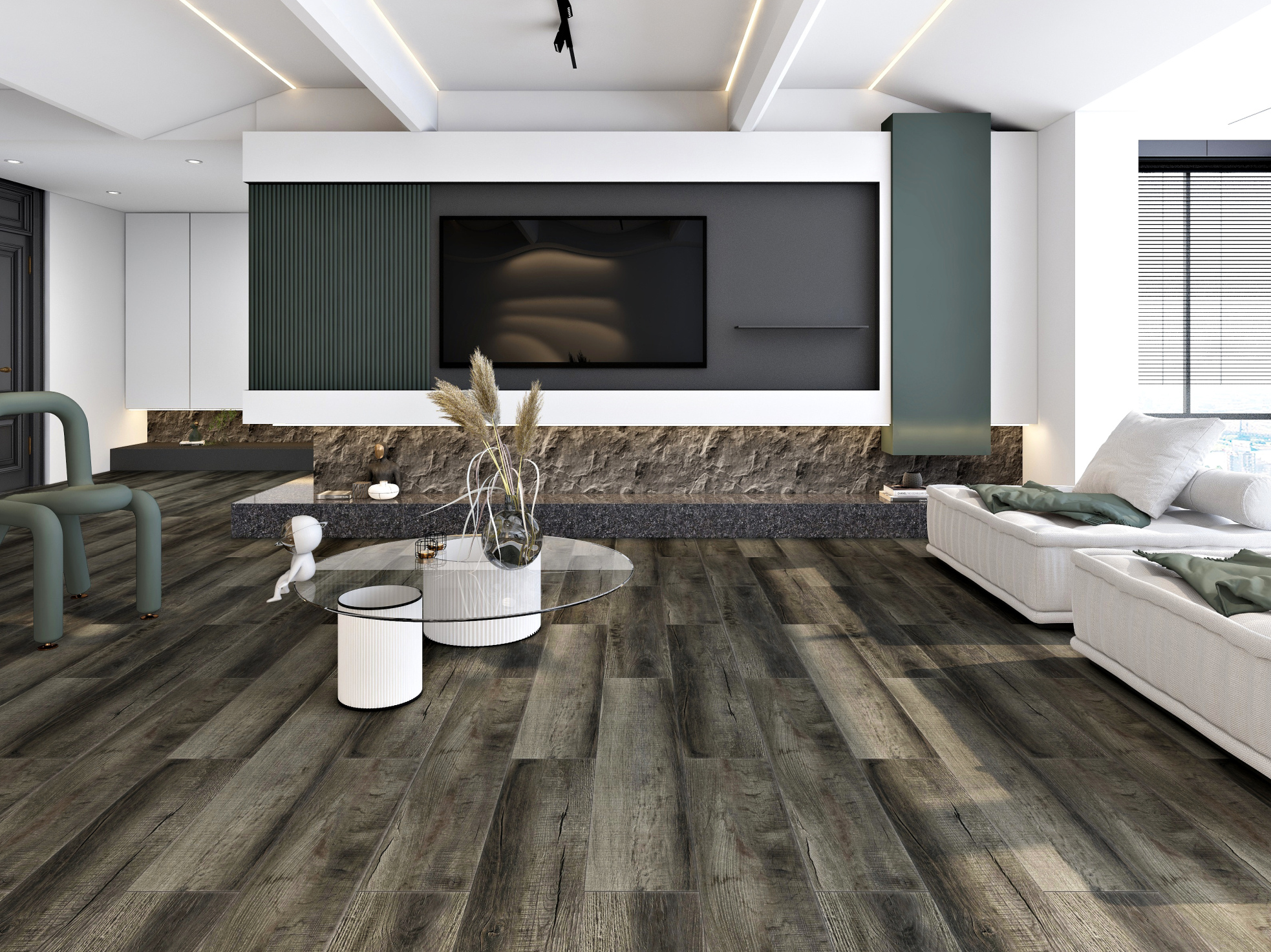 Spc-vinylboden Klicksystem Schwarz 1120 X 228 X 5 Mm, Für Fußbodenheizung, Havrya