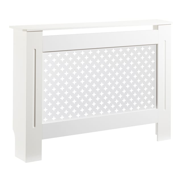 Toboli Heizkörperverkleidung weiß 112 x 19 x 82 cm, Heizkörperabdeckung aus MDF, Holzverkleidung für Heizkörper, Heizung stilvoll verkleiden