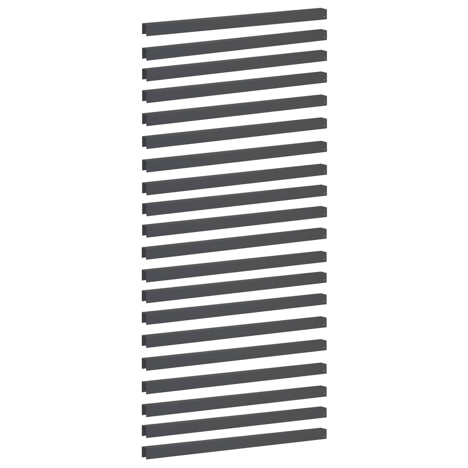 Garten-abdeckprofil 20 Stk. 100 X 5 X 5 Cm Stahl Anthrazit Vidaxl