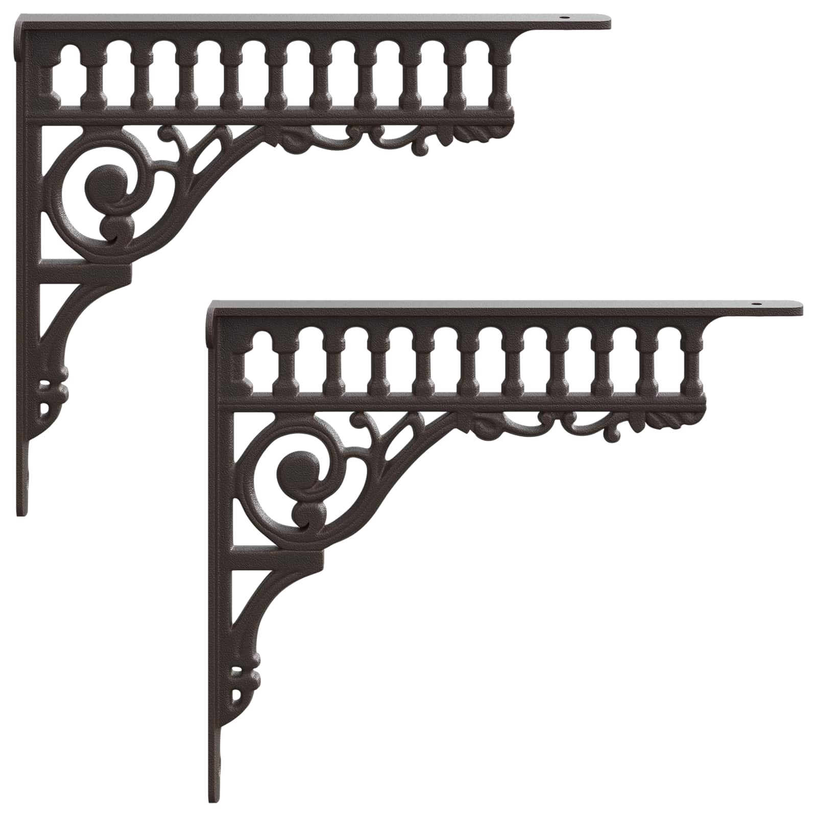 Wandregalhalterungen 2 Stk. Antikbraun 27,5 X 23 X 4 Cm Stahl Vidaxl