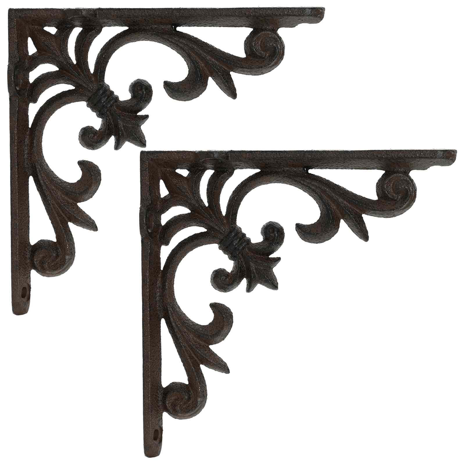 Wandregalhalterungen 2 Stk. Antikbraun 21.5 X 21.5 X 3.5 Cm Vidaxl