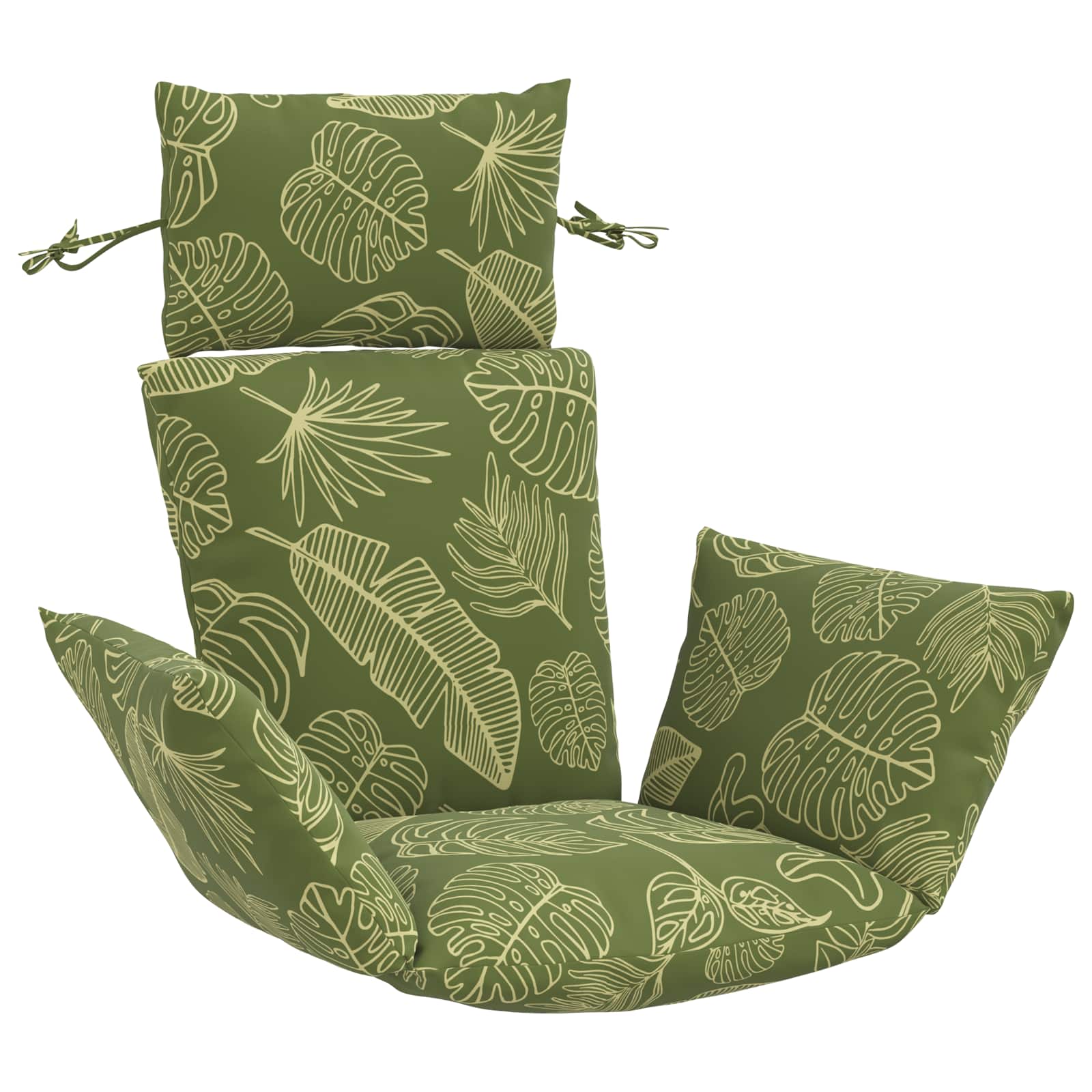 Adirondack Kissen Putten 100 % Polyester Blattdesign Vidaxl