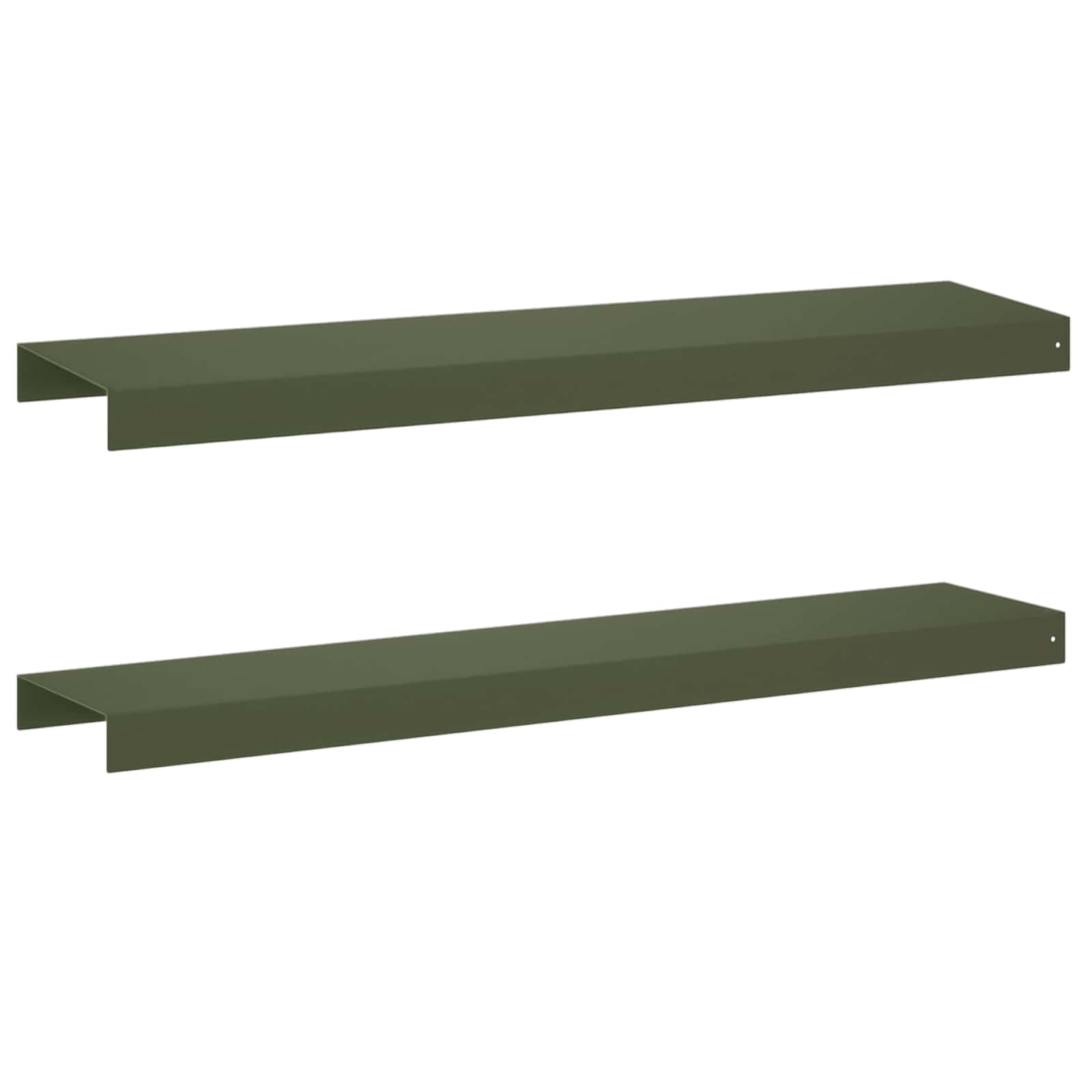Garten-abdeckprofil 2 Stk. 100 X 20 X 5 Cm Stahl Olivgrün Vidaxl