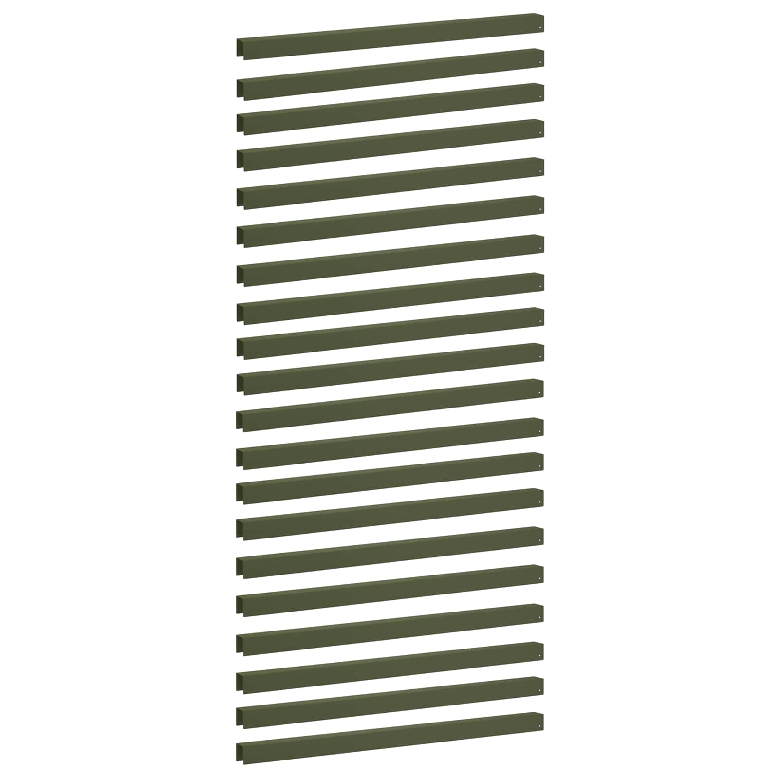 Garten-abdeckprofil 20 Stk. 100 X 5 X 5 Cm Stahl Olivgrün Vidaxl
