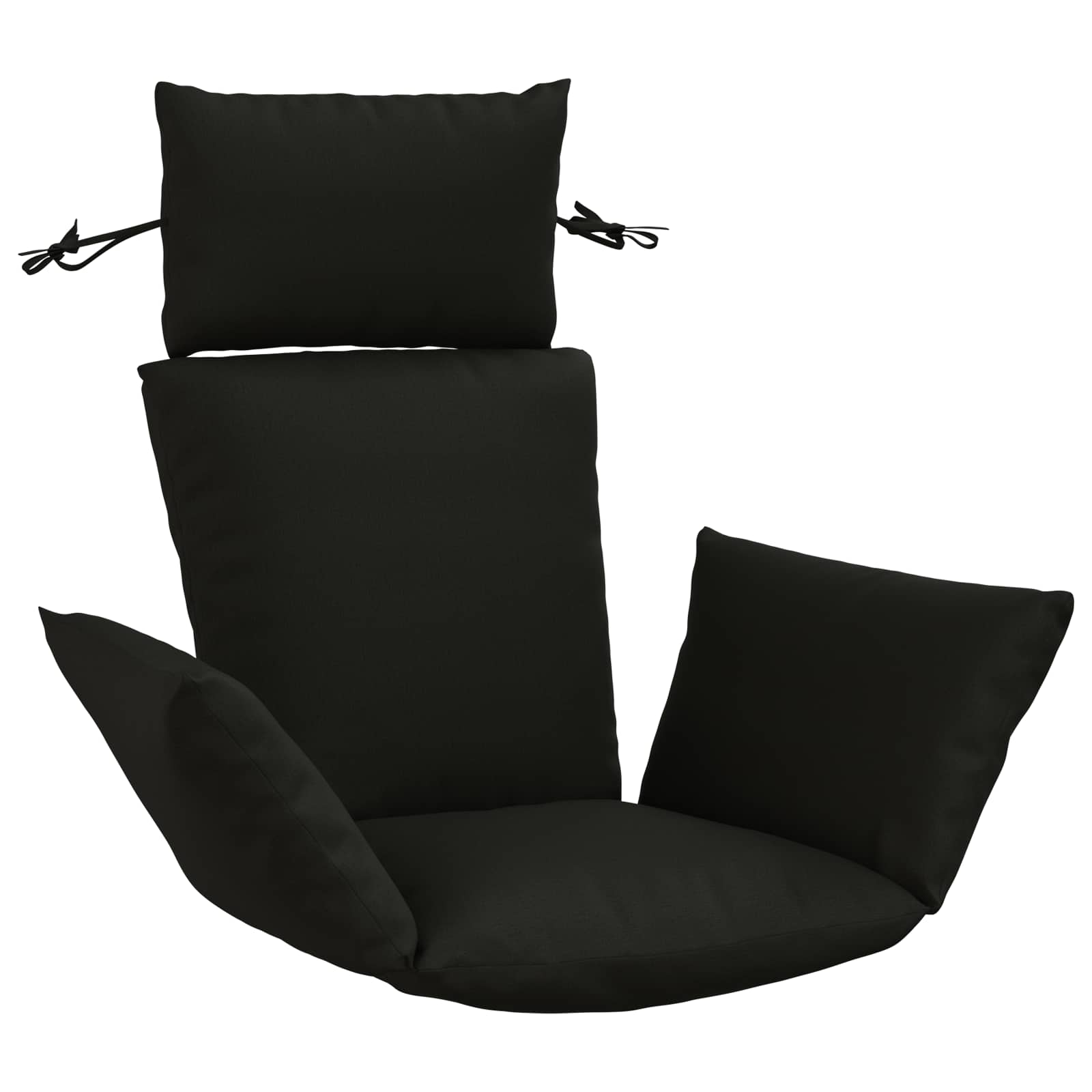Adirondack Kissen Putten 100 % Polyester Schwarz Vidaxl