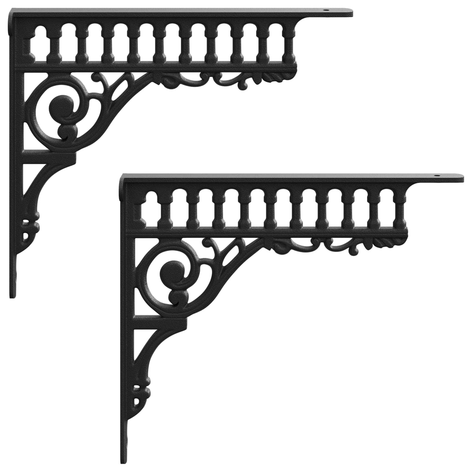 Wandregalhalterungen 2 Stk. Schwarz 27,5 X 23 X 4 Cm Stahl Vidaxl
