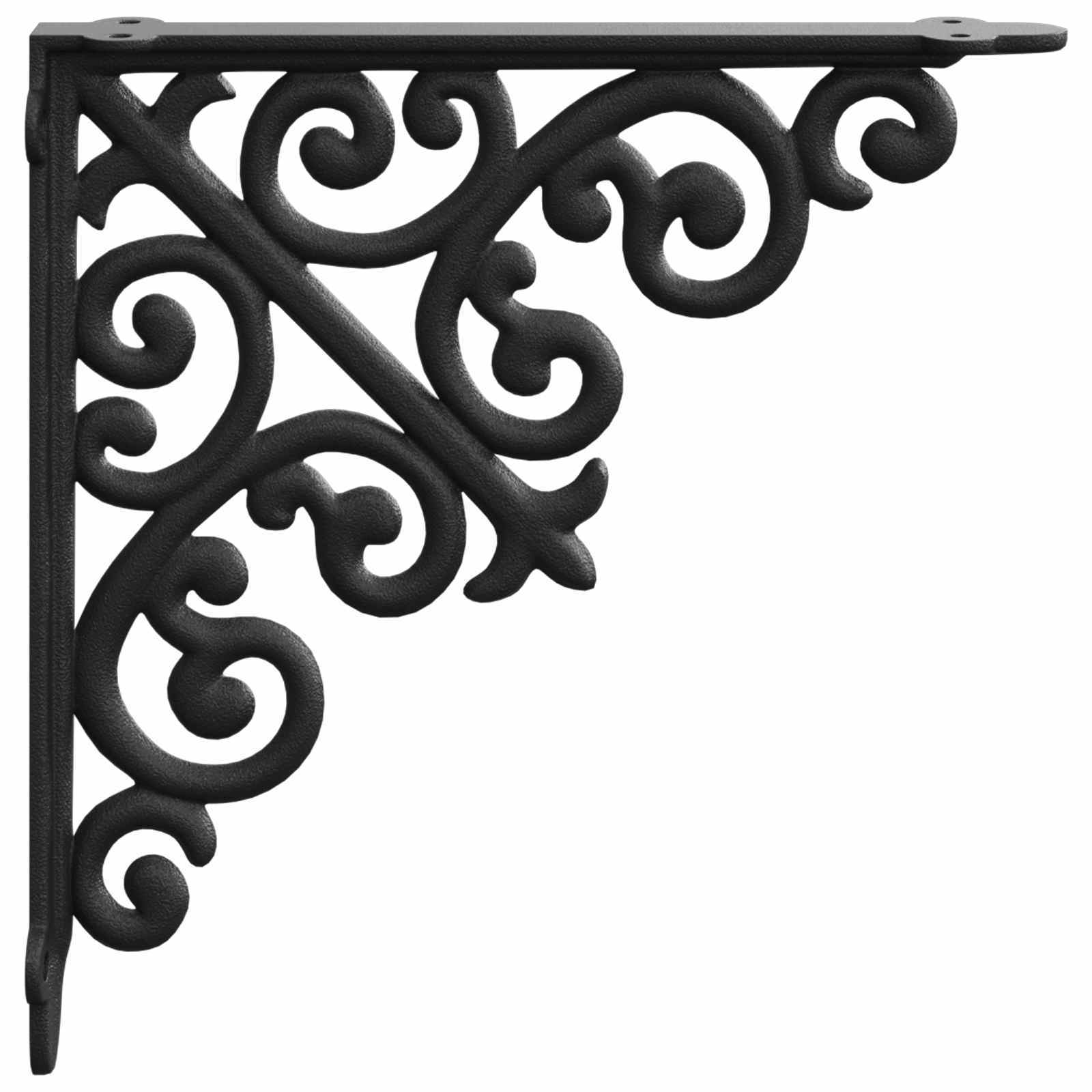 Wandregalhalterungen 12 Stk. Schwarz 24 X 24 X 3,5 Cm Stahl Vidaxl