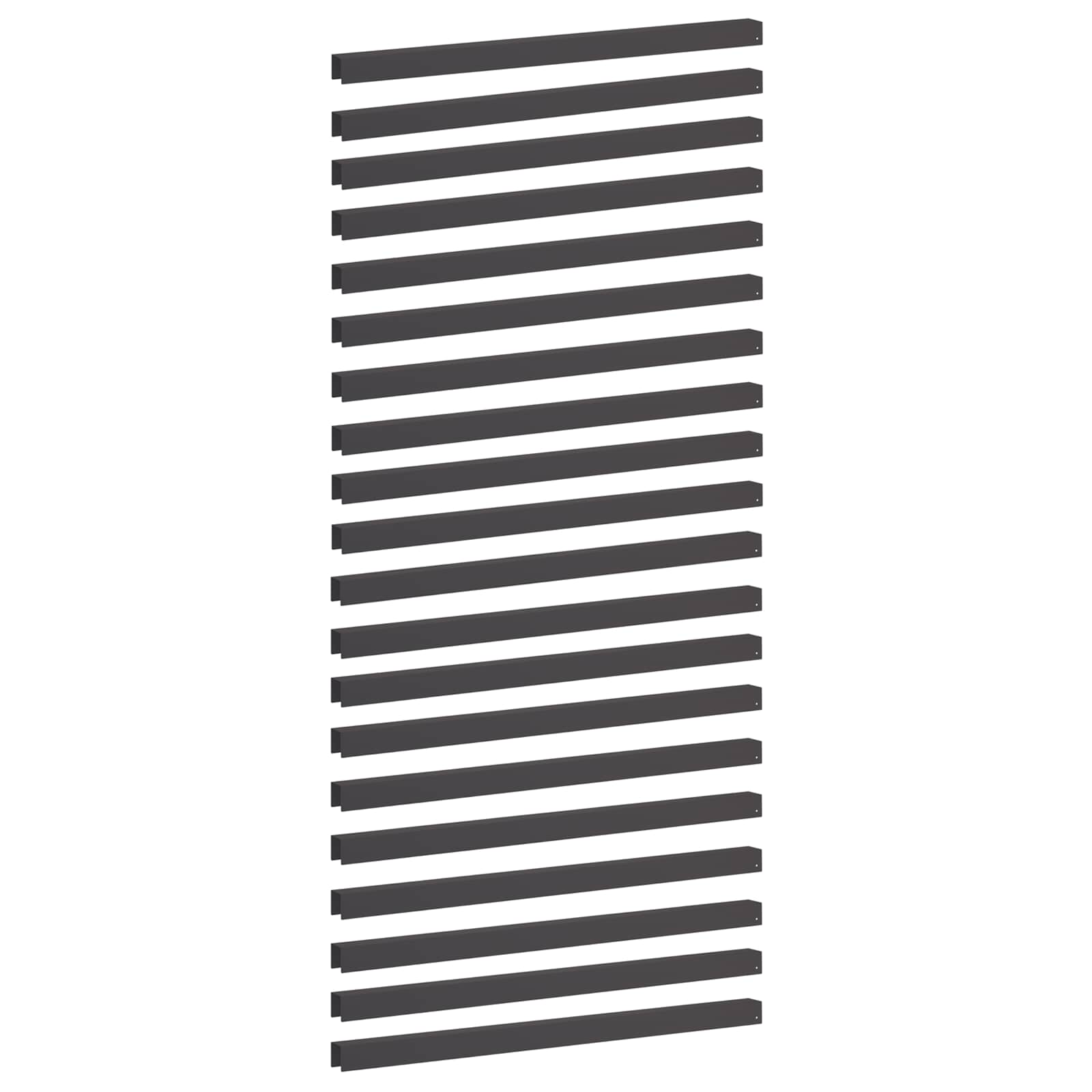 Garten-abdeckprofil 20 Stk. 100 X 5 X 5 Cm Stahl Schwarz Vidaxl