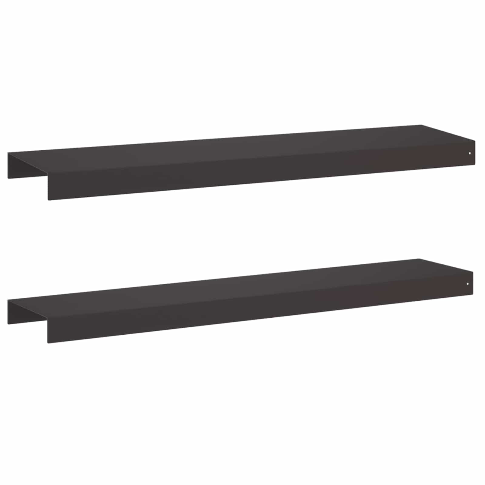 Garten-abdeckprofil 2 Stk. 100 X 20 X 5 Cm Stahl Schwarz Vidaxl