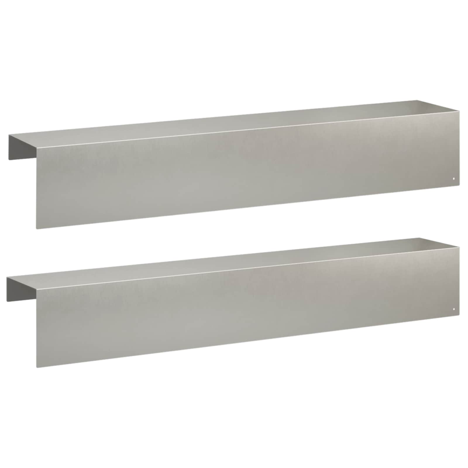 Garten-abdeckprofil 2 Stk. 100 X 15 X 15 Cm Edelstahl Silber Vidaxl