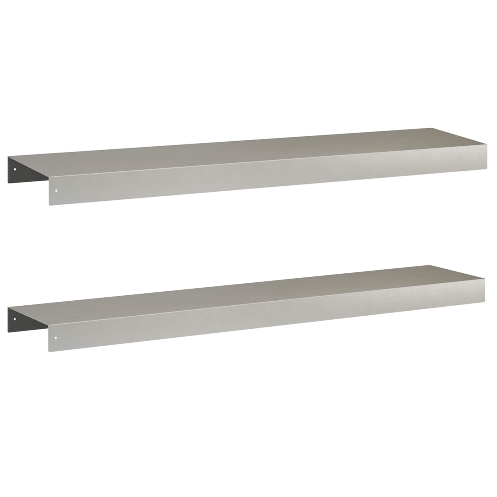 Garten-abdeckprofil 2 Stk. 100 X 20 X 5 Cm Edelstahl Silber Vidaxl