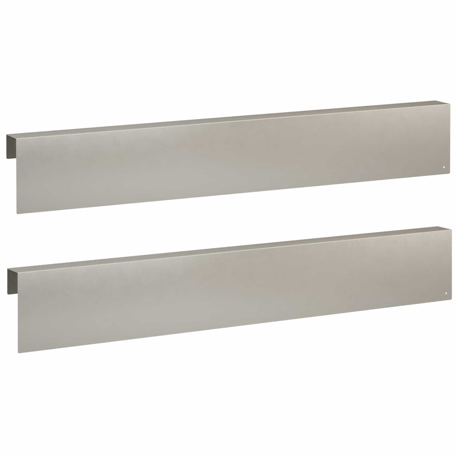 Garten-abdeckprofil 2 Stk. 100 X 5 X 15 Cm Edelstahl Silber Vidaxl