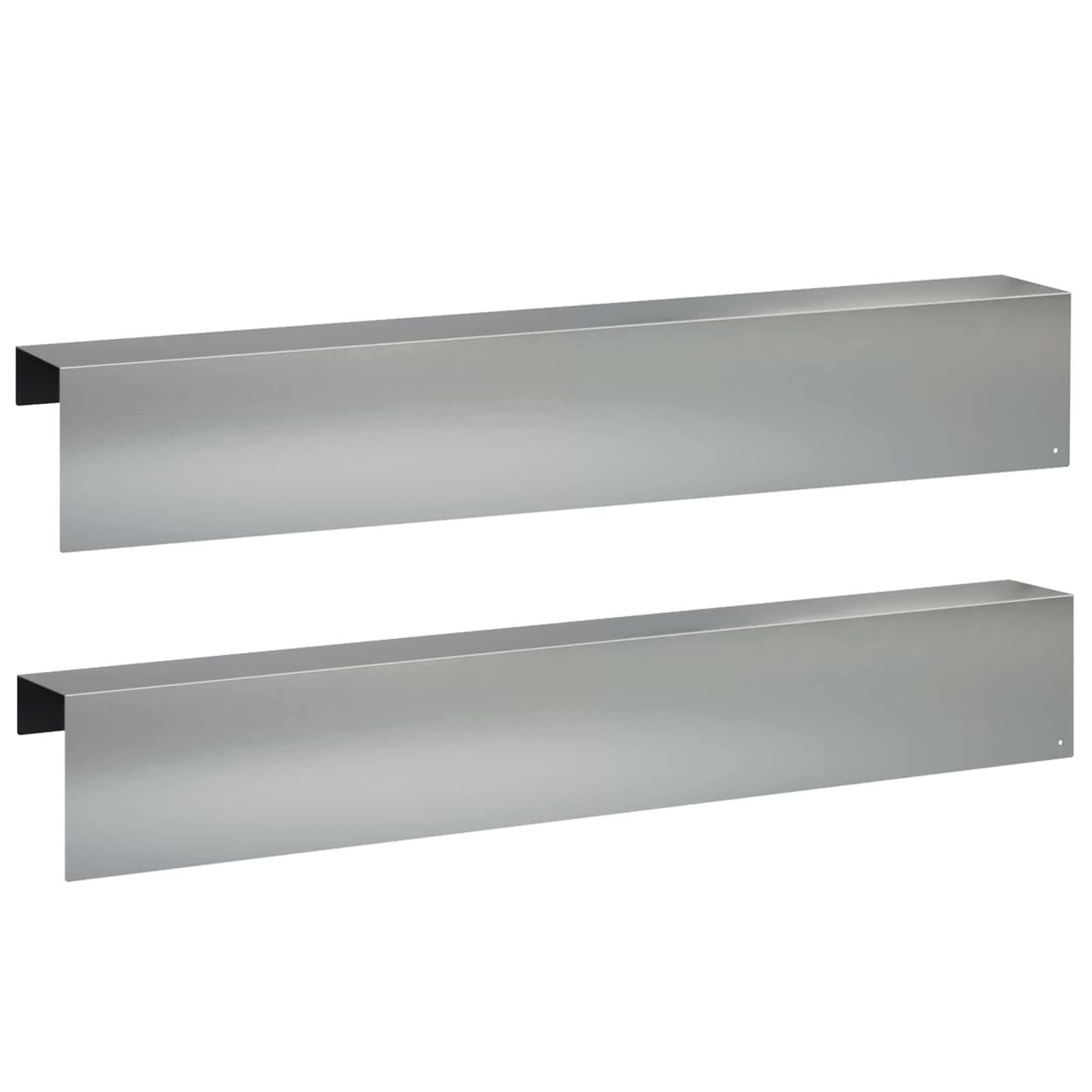 Garten-abdeckprofil 2 Stk. 100 X 10 X 15 Cm Verzinkter Stahl Vidaxl