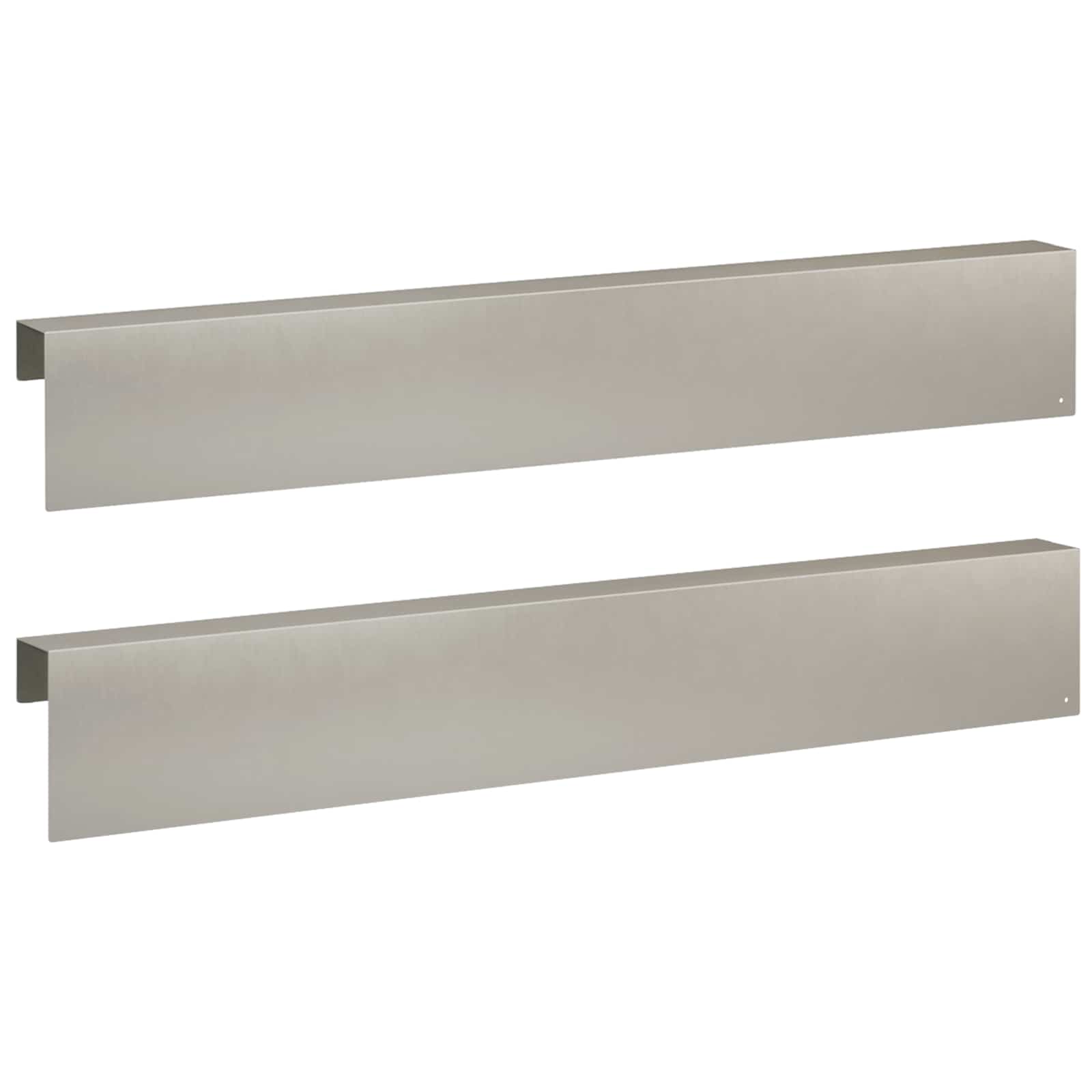 Garten-abdeckprofil 2 Stk. 100 X 6 X 15 Cm Edelstahl Silber Vidaxl