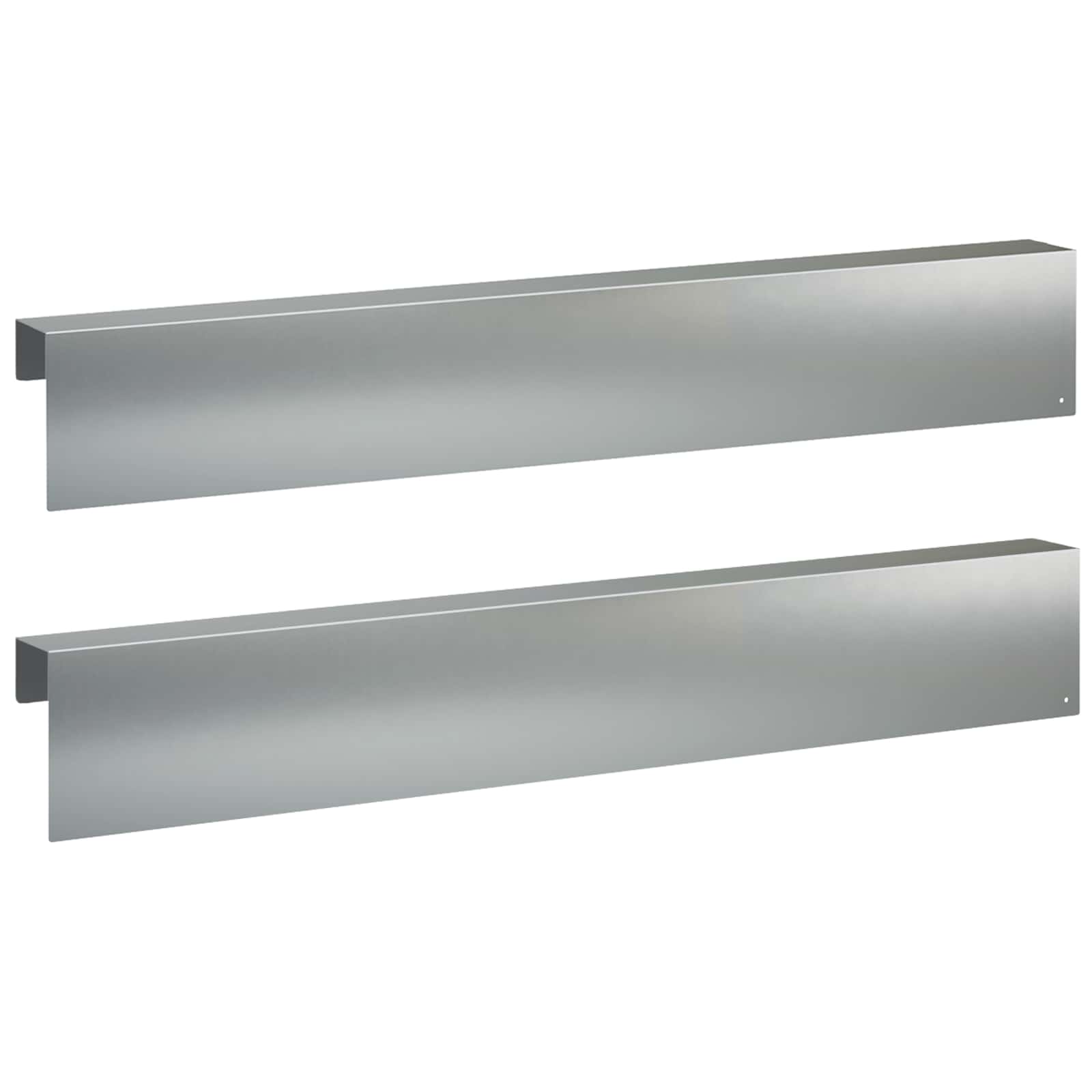 Garten-abdeckprofil 2 Stk. 100 X 6 X 15 Cm Verzinkter Stahl Vidaxl