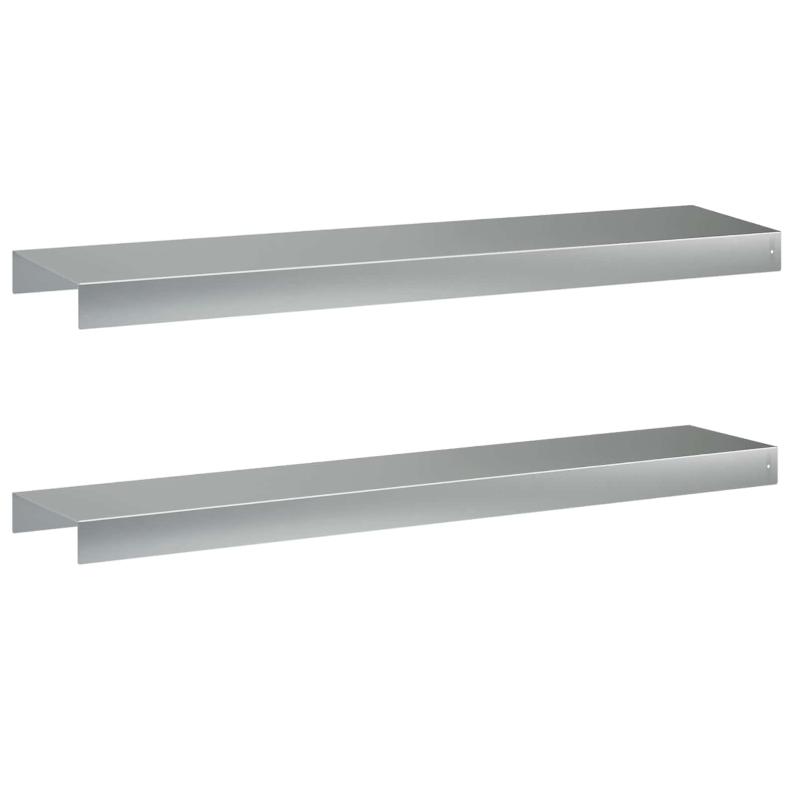 Garten-abdeckprofil 2 Stk. 100 X 20 X 5 Cm Verzinkter Stahl Vidaxl