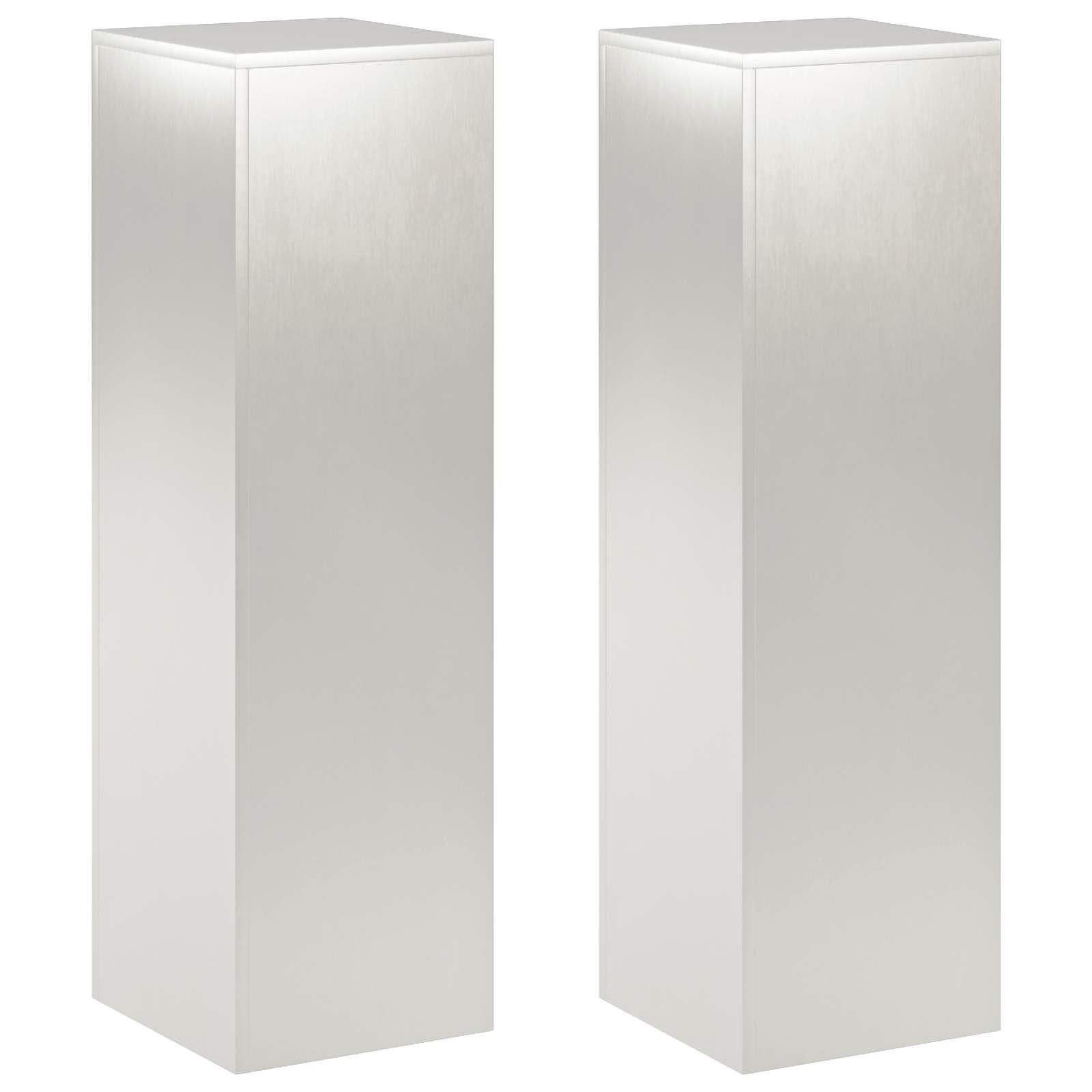 Pflanzenständer 2 Pcs Silber 30 X 30 X 100 Cm Stahl Vidaxl