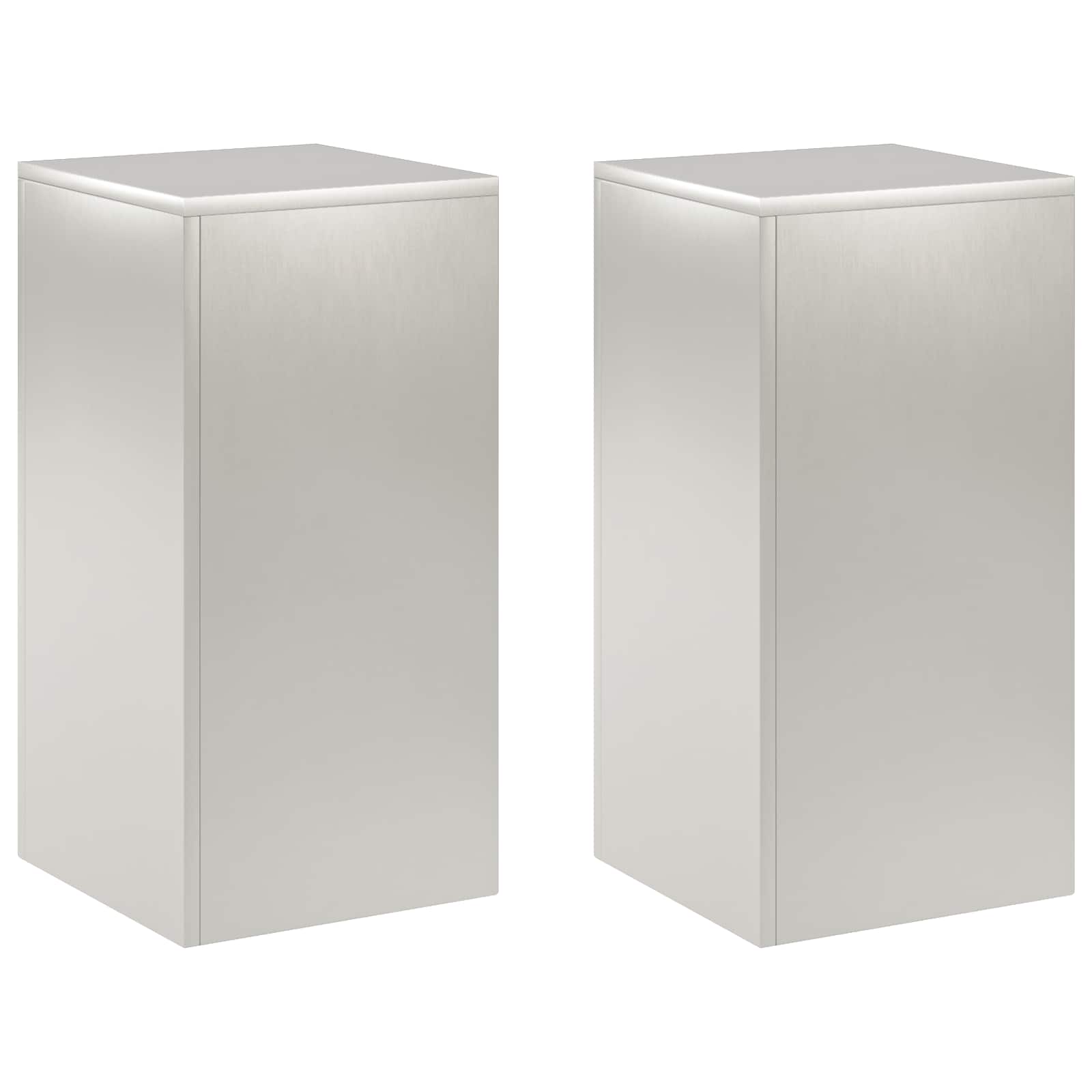 Pflanzenständer 2 Pcs Silber 30 X 30 X 60 Cm Stahl Vidaxl