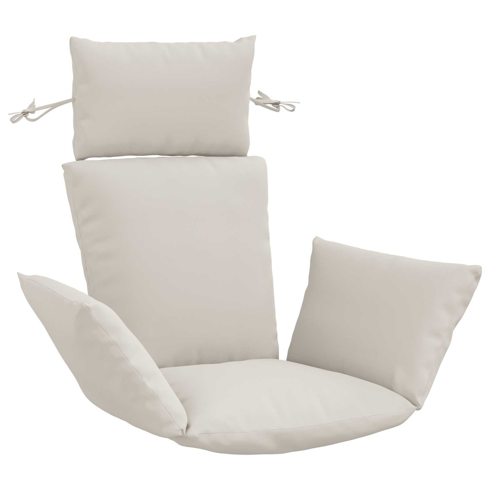 Adirondack Kissen Putten 100 % Polyester Weiß 60 X 145 X 10 Cm Vidaxl