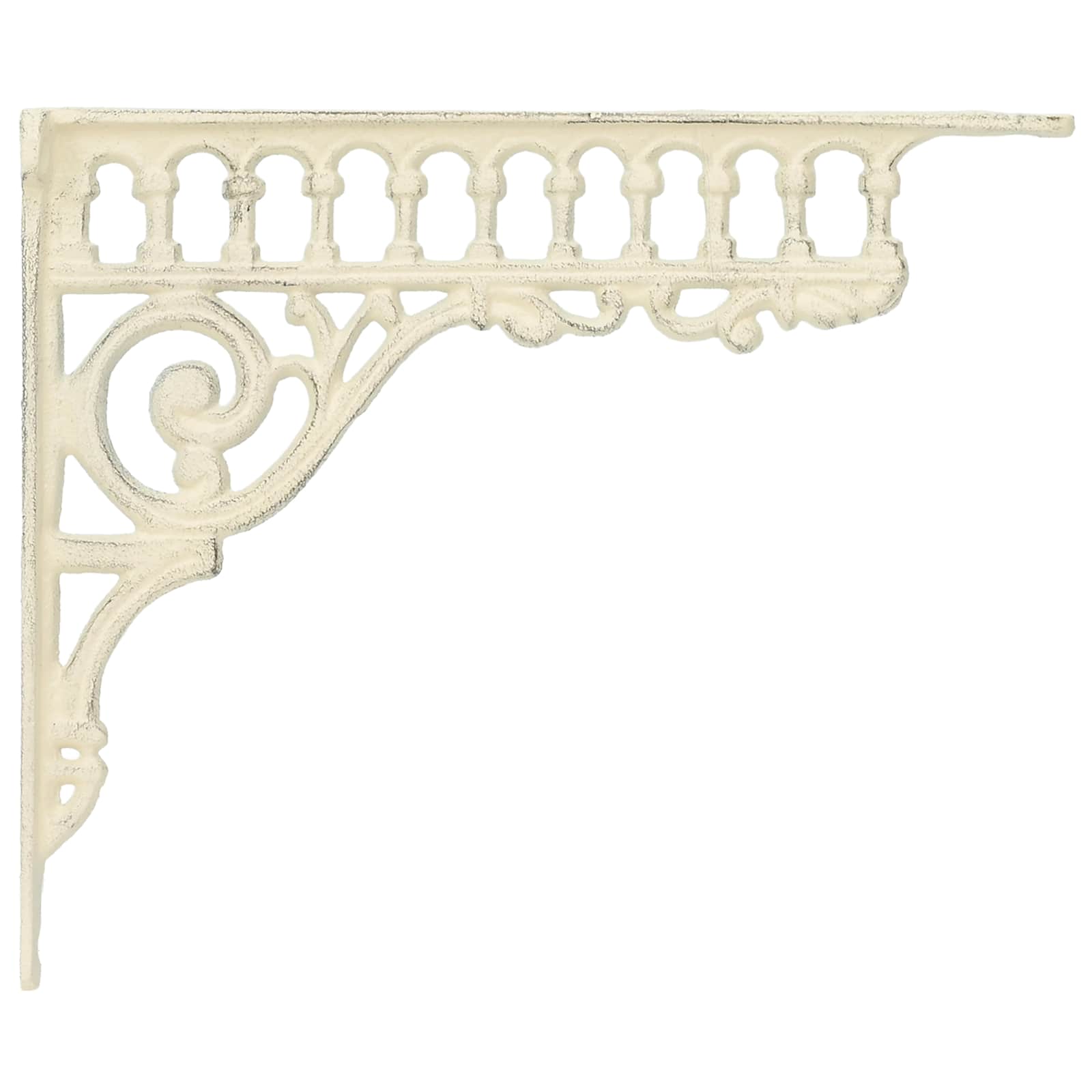 Wandregalhalterungen 12 Stk. Antik Weiß 27,5 X 23 X 4 Cm Stahl Vidaxl