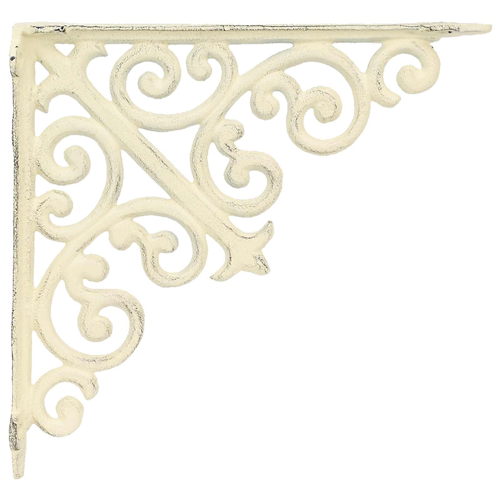 Wandregalhalterungen 12 Stk. Antik Weiß 24 X 24 X 3,5 Cm Stahl Vidaxl