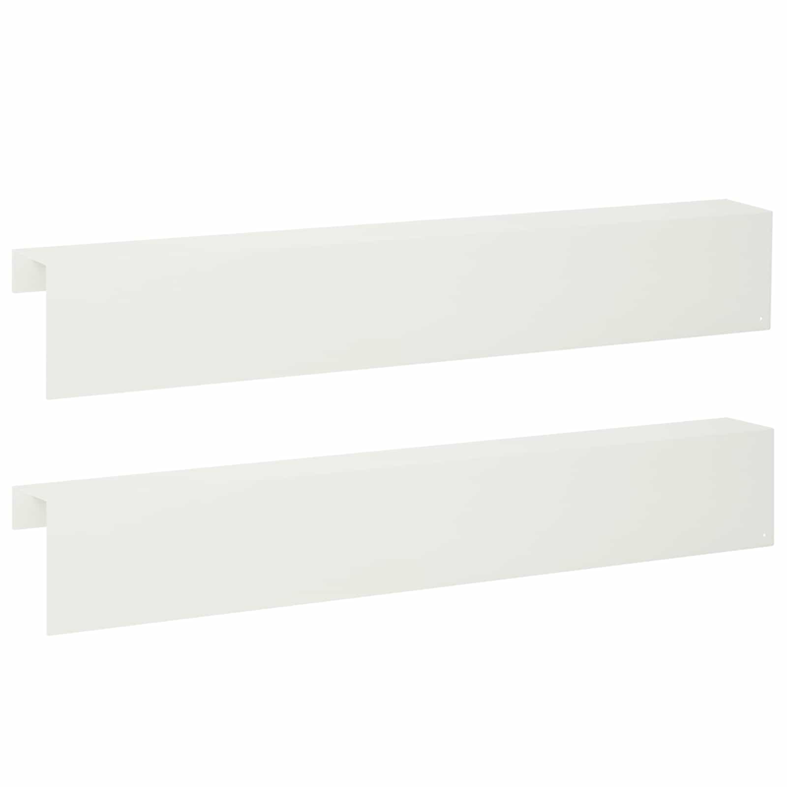 Garten-abdeckprofil 2 Stk. 100 X 10 X 15 Cm Stahl Weiß Vidaxl