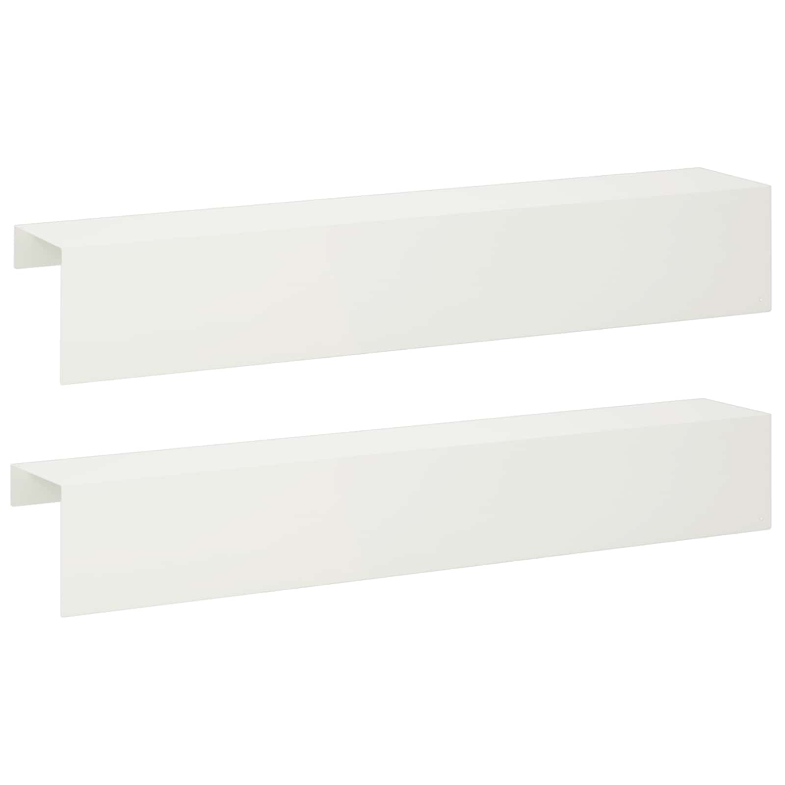Garten-abdeckprofil 2 Stk. 100 X 20 X 15 Cm Stahl Weiß Vidaxl