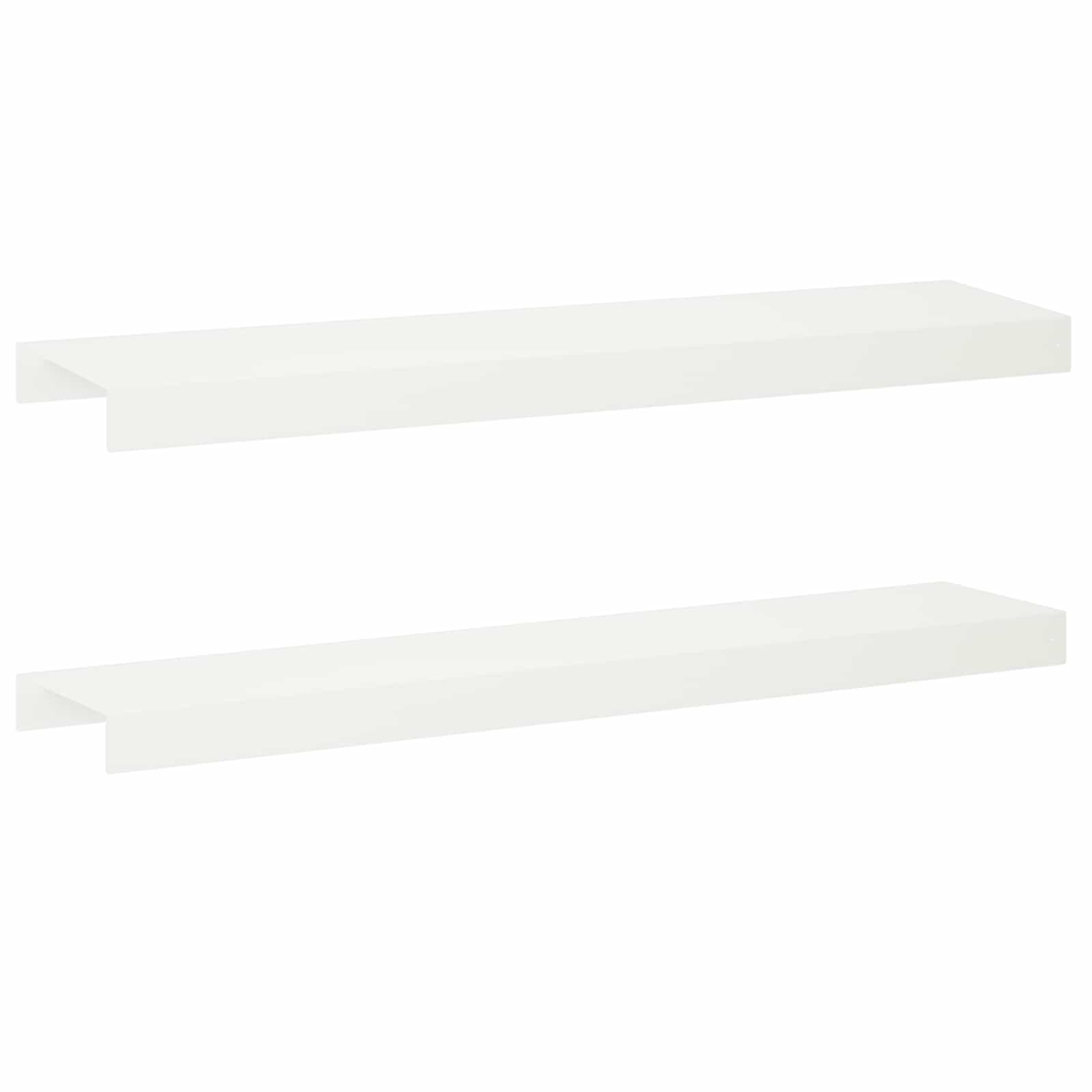 Garten-abdeckprofil 2 Stk. 100 X 20 X 5 Cm Stahl Weiß Vidaxl