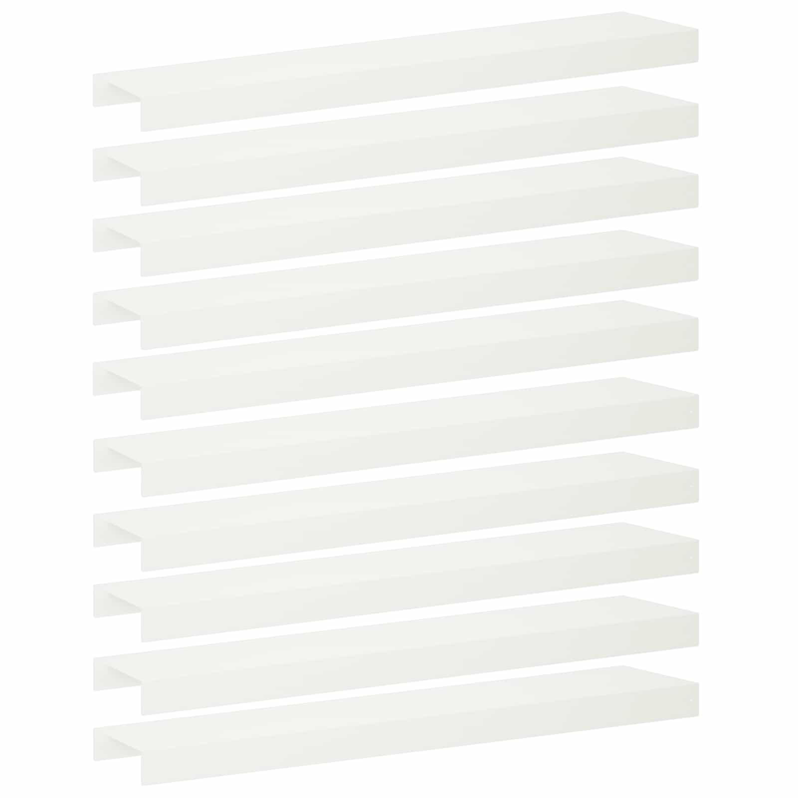 Garten-abdeckprofil 10 Stk. 100 X 20 X 5 Cm Stahl Weiß Vidaxl
