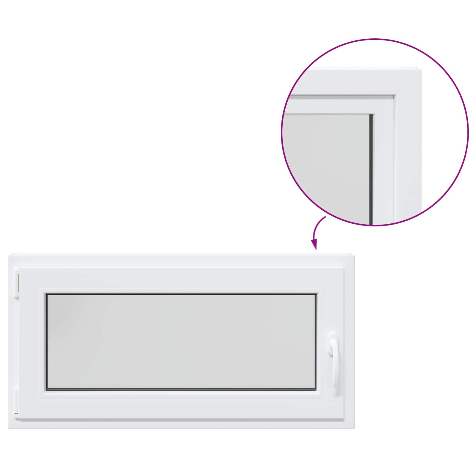 Kellerfenster Innenseite Farbe Weiß Risor 100 X 55 Cm Vidaxl