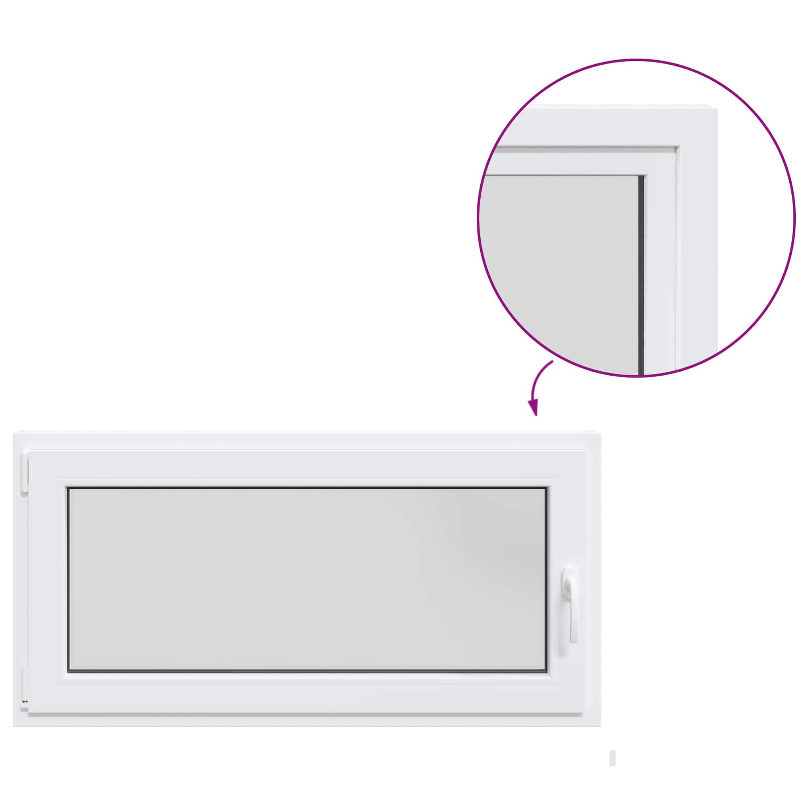 Kellerfenster Innenseite Farbe Weiß Risor 120 X 50 Cm Vidaxl